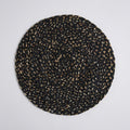 Black And Brown Premium Cotton Braided Table Mat For Home Decor