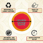 Red And Yellow Premium Cotton Rangoli Mat For Home Decor