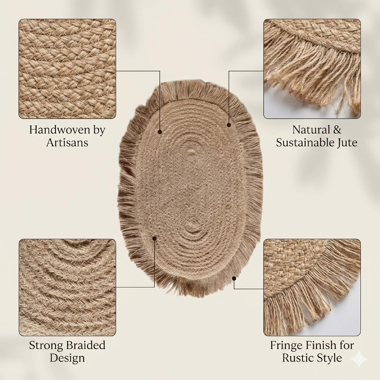 Jute Premium Jute Table Mat For Home Decor
