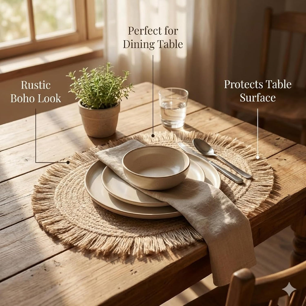 Jute Premium Jute Table Mat For Home Decor