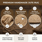 Gold Premium Jute Floor Mat For Home Décor