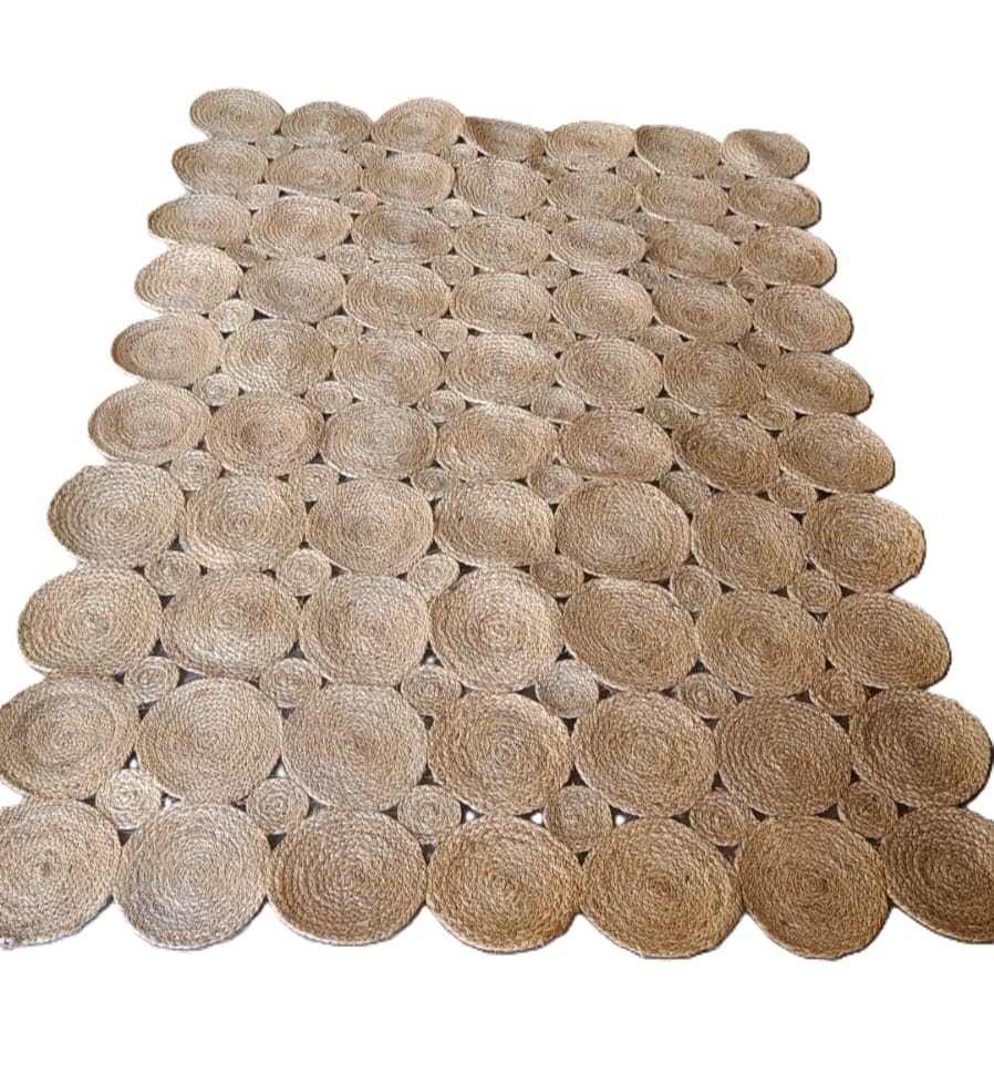 Gold Premium Jute Floor Mat For Home Décor