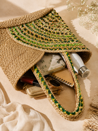 Forest Bloom Jute Tote