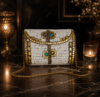 Ivory Heritage Jute Clutch