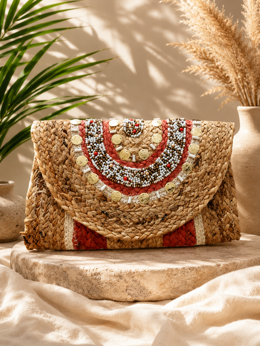 Desert Treasure Jute Pursce