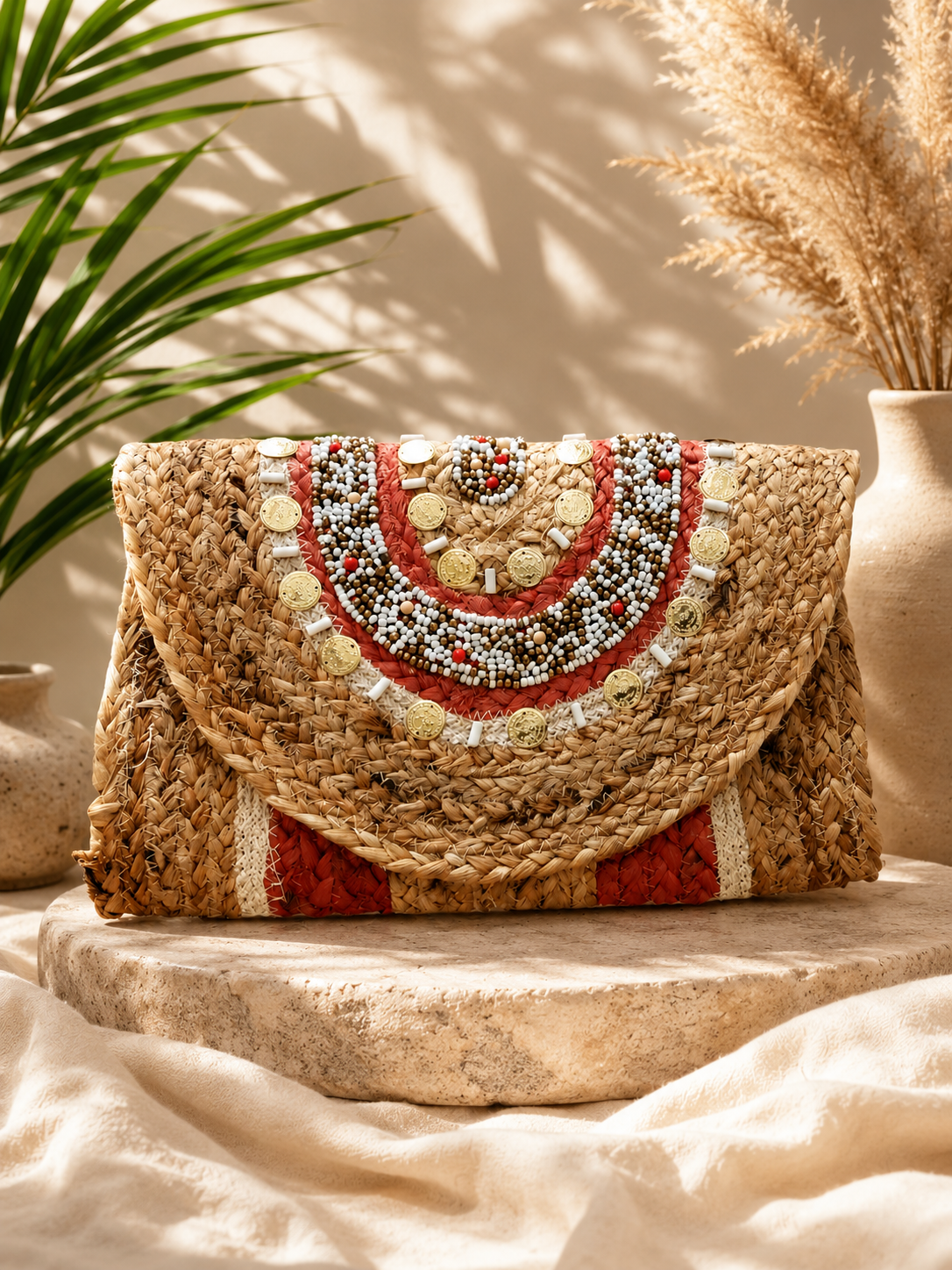 Desert Treasure Jute Pursce