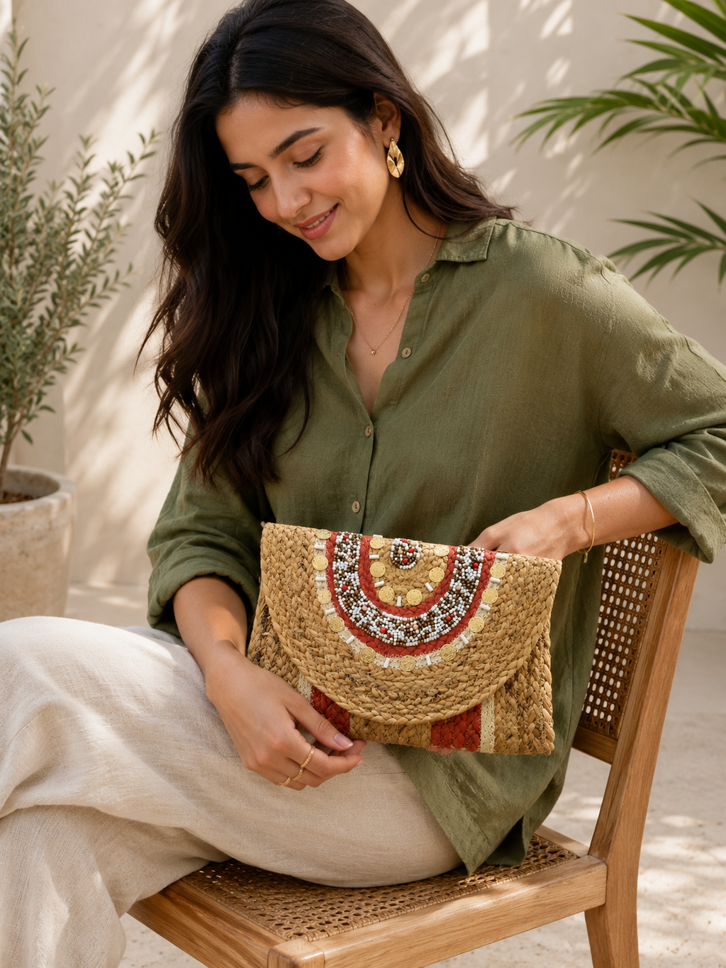 Desert Treasure Jute Pursce
