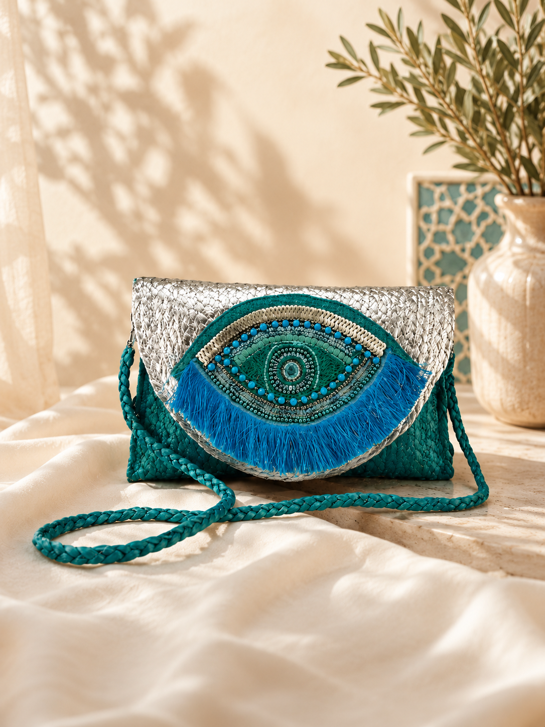 Enchanted Eye Jute Purse