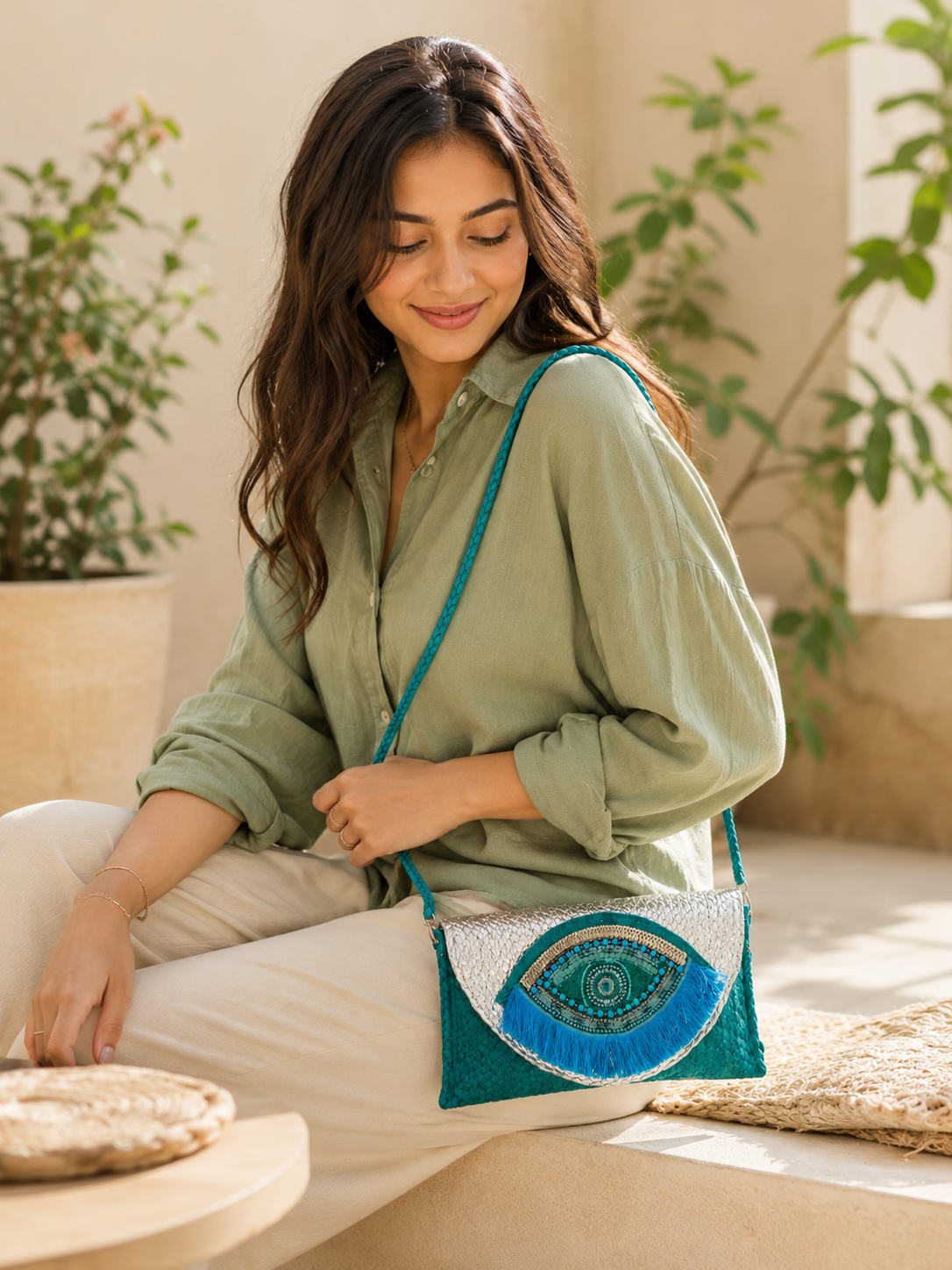 Enchanted Eye Jute Purse
