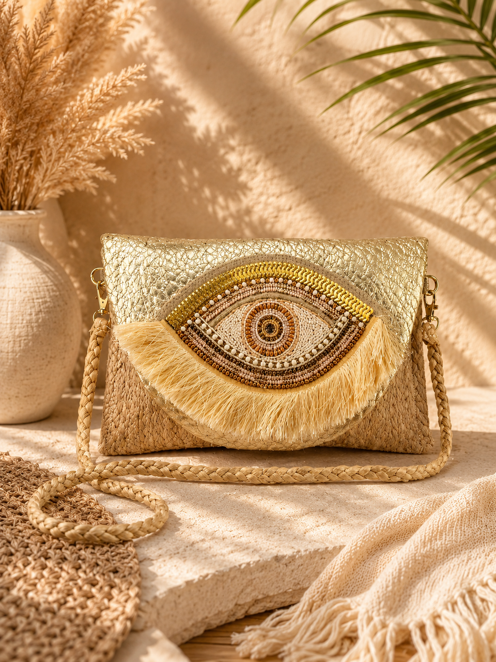 Enchanted Eye Jute Purse