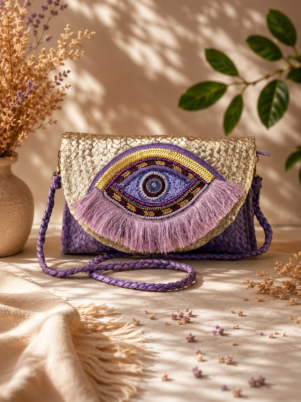 Enchanted Eye Jute Purse