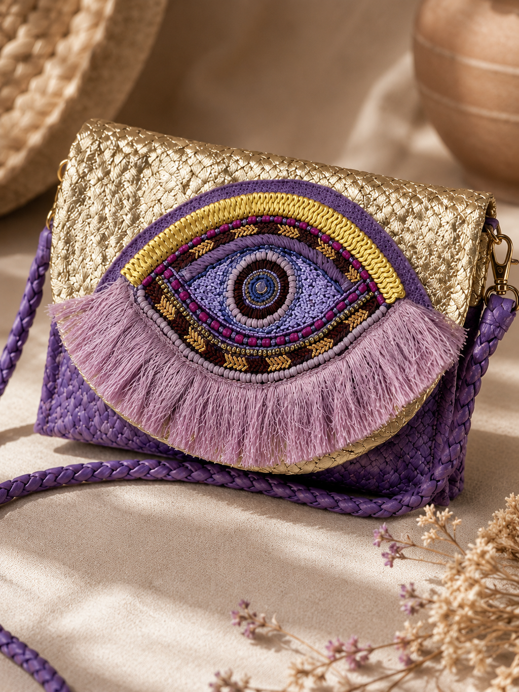 Enchanted Eye Jute Purse