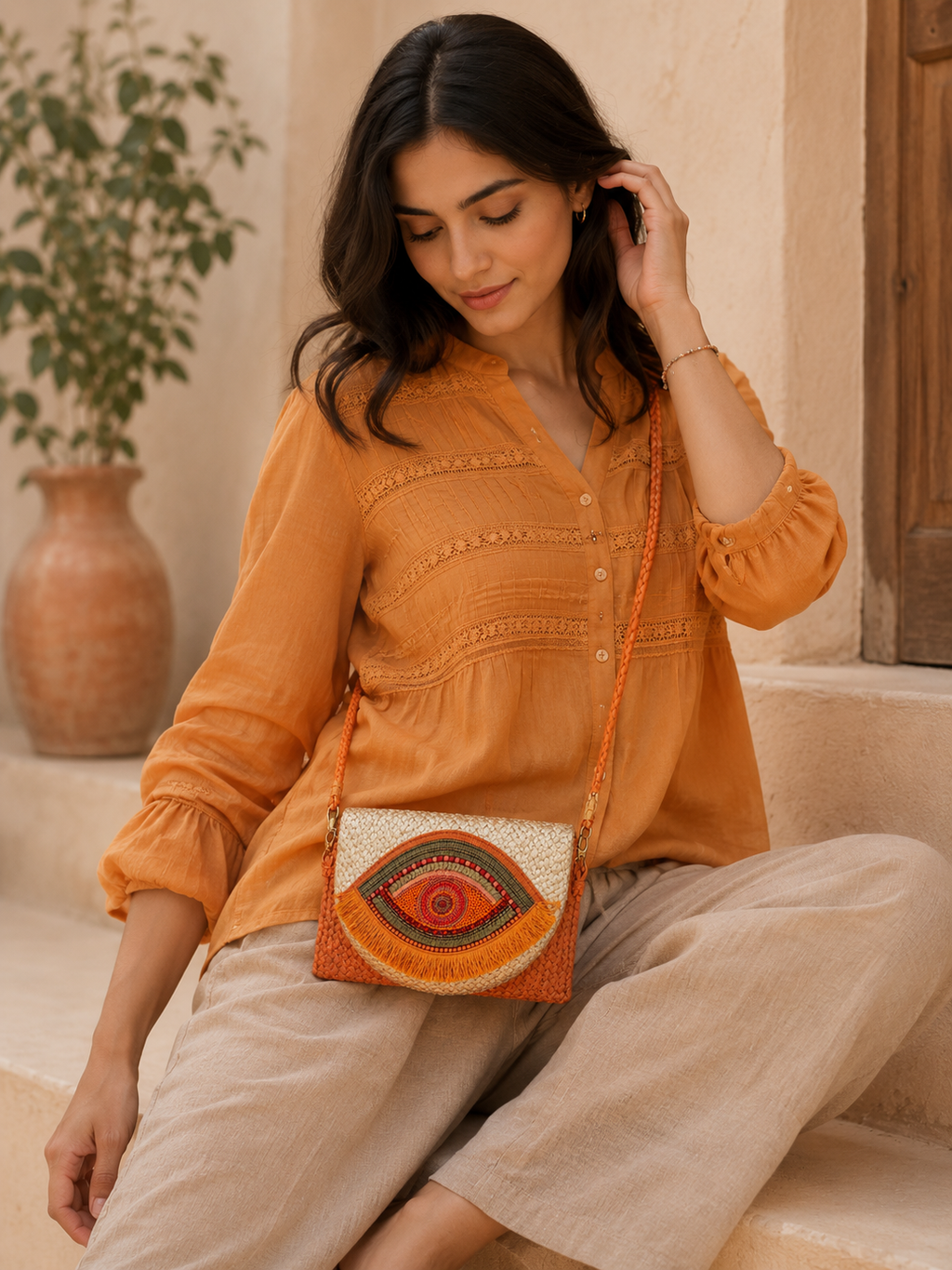 Enchanted Eye Jute Purse