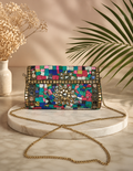 Vintage Treasure Jute Clutch