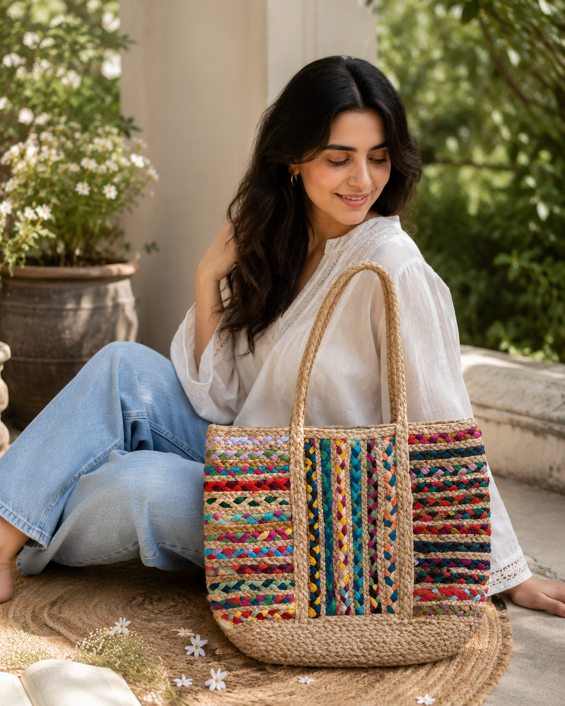 Prism Handcrafted Woven Tote