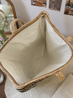 Multicolor Straw Tote Bag