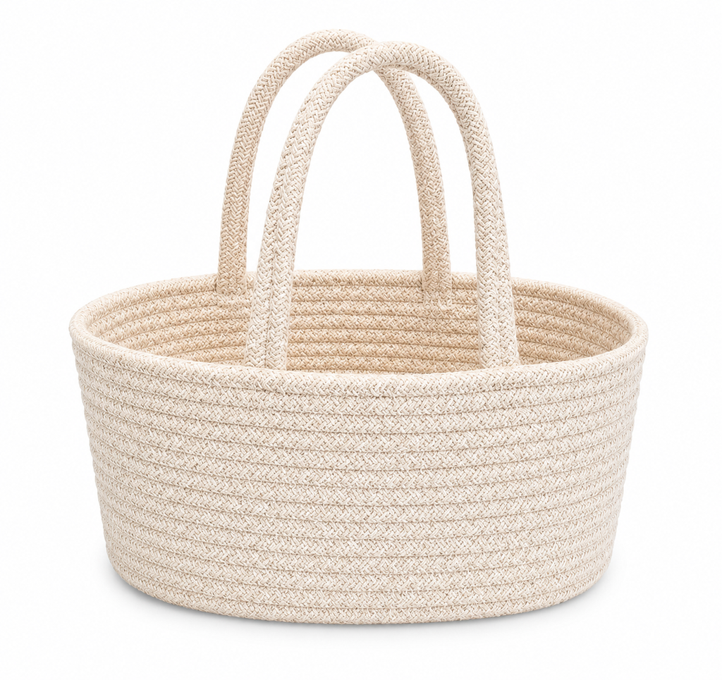 White Handcrafted Basket
