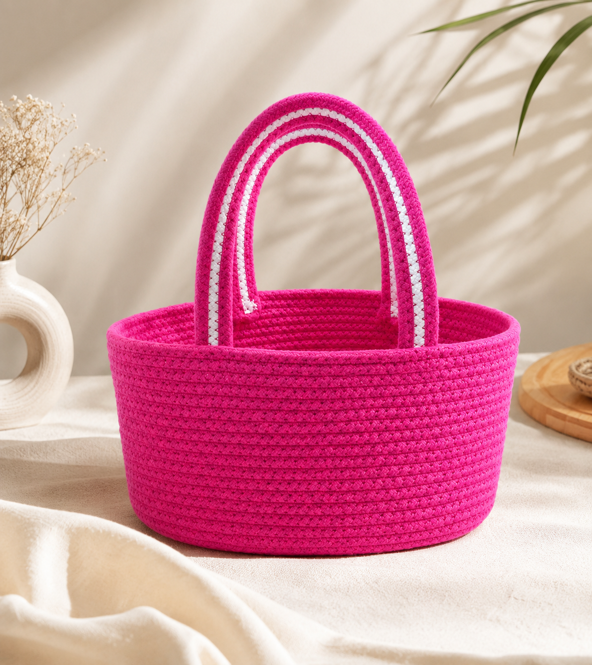 Pink Petal Handcrafted Basket