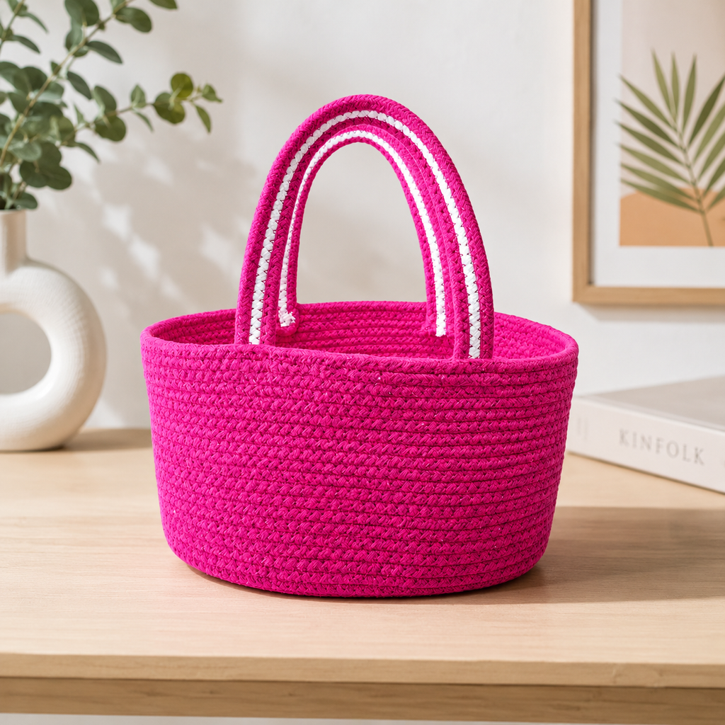 Pink Petal Handcrafted Basket