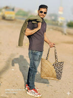 Gold Jute Black & White Cotton Premium Bags For Daily Use And Gift