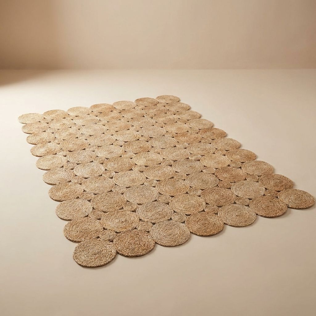 Gold Premium Jute Floor Mat For Home Décor