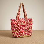 Red And Jute Premium Red Multi And Jute Bags For Home Decor