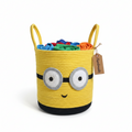 Handmade Yellow Minion-Inspired Braided Rope Basket