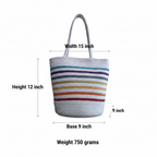Handcrafted Cotton Rope Tote Bag | Natural Boho Shopping Bag