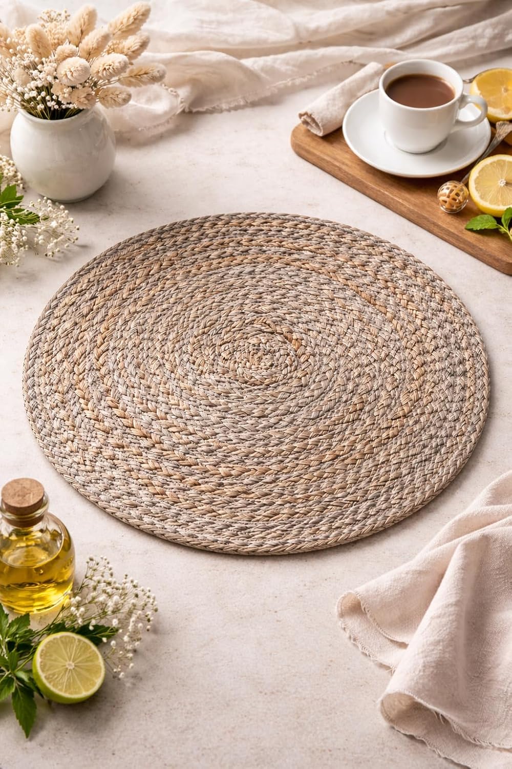 Jute Premium Jute Braided Table Mat For Home Decor