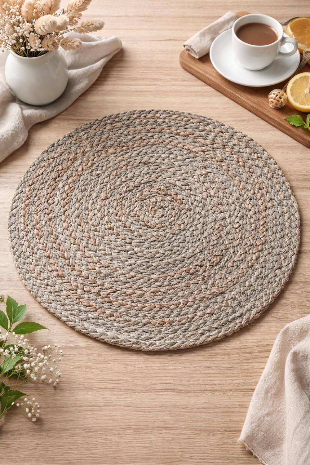 Jute Premium Jute Braided Table Mat For Home Decor