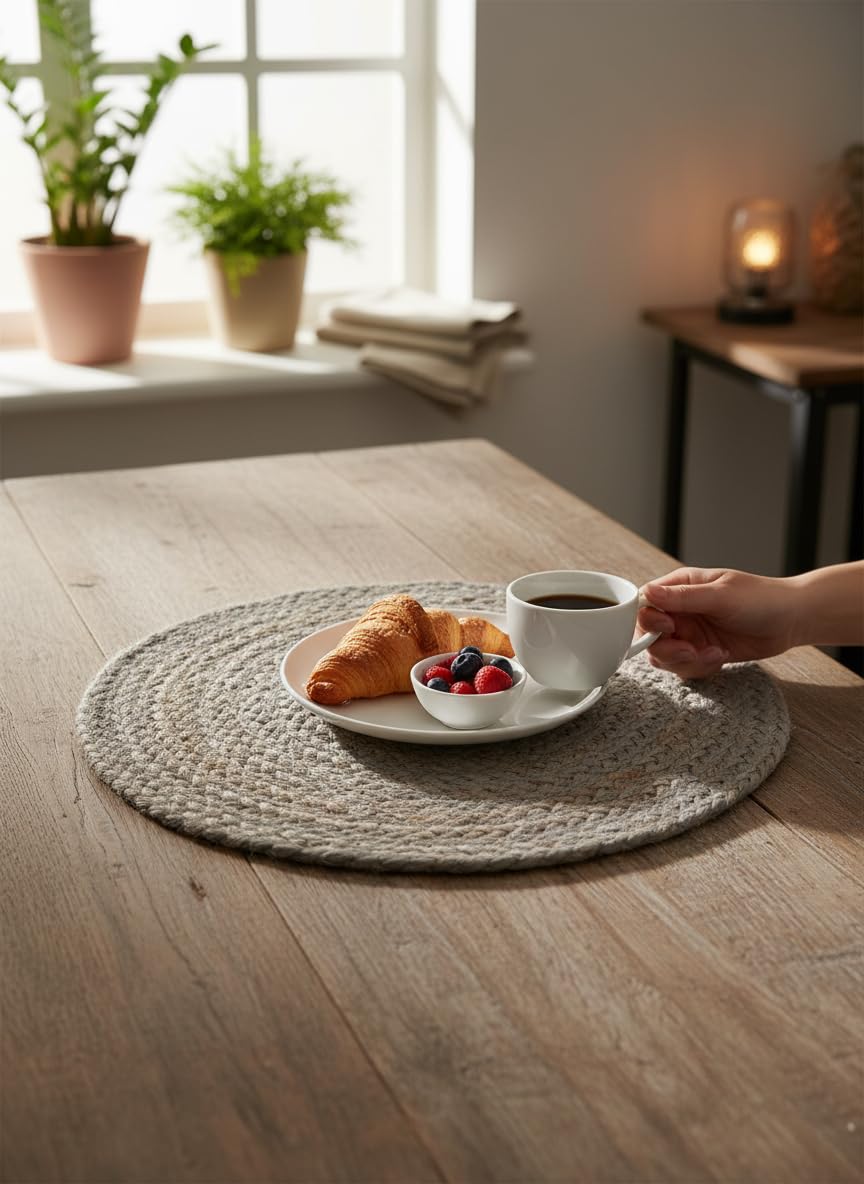 Jute Premium Jute Braided Table Mat For Home Decor
