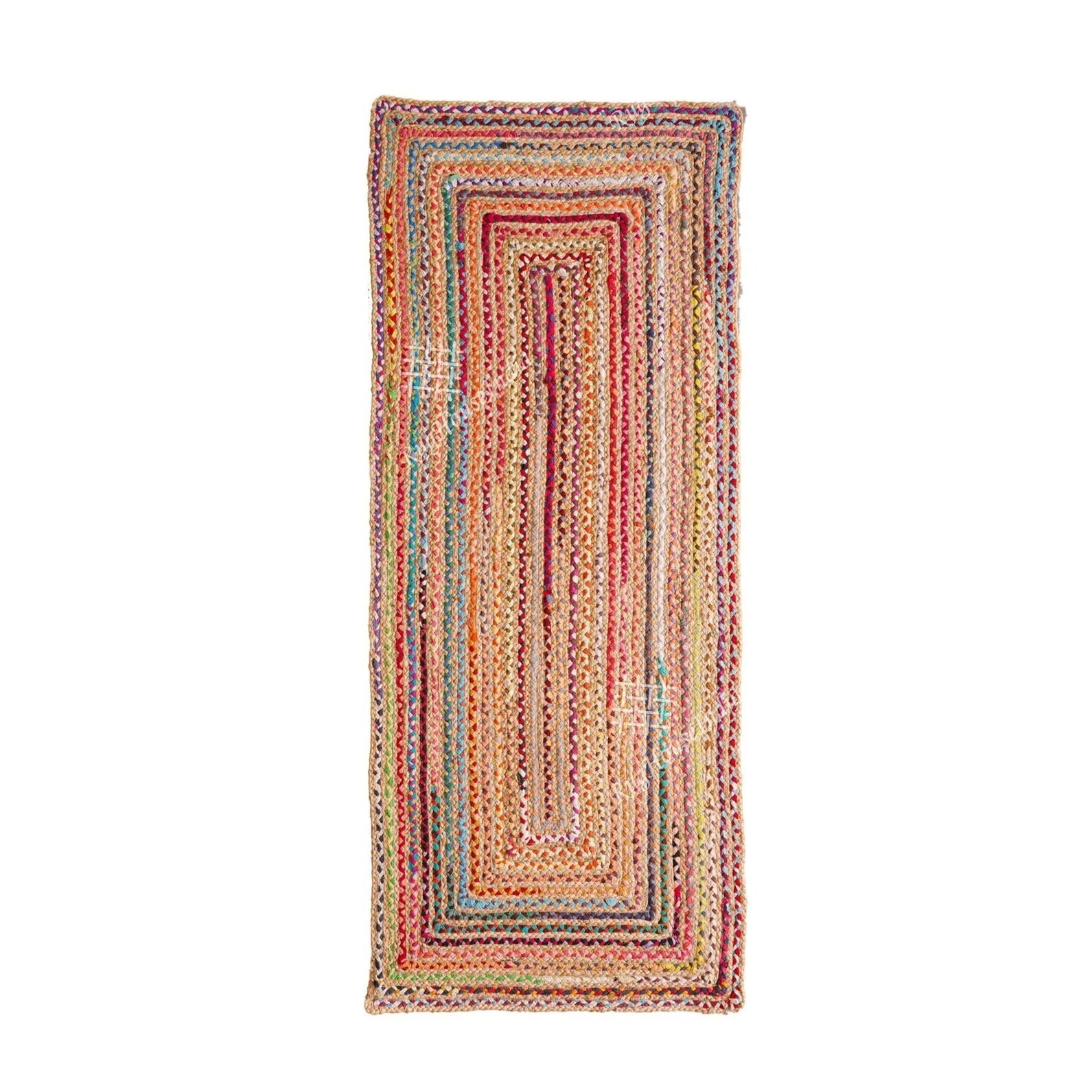 Colorful Handcrafted Jute Rug