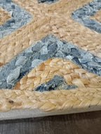 Handcrafted Indigo Denim Jute Rug