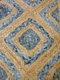 Handcrafted Indigo Denim Jute Rug