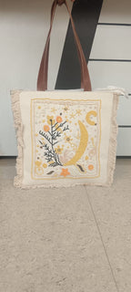 Moonlit Garden Jute Tote Bag