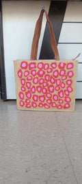 Blush Pebble Artisan Jute Tote