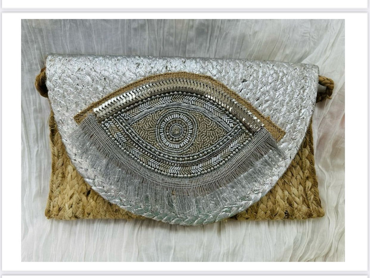 Mystic Eye Jute Purse