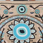 Closeup Embroidered Jute Tote