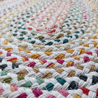Multicolour Braided Oval Floor Mat