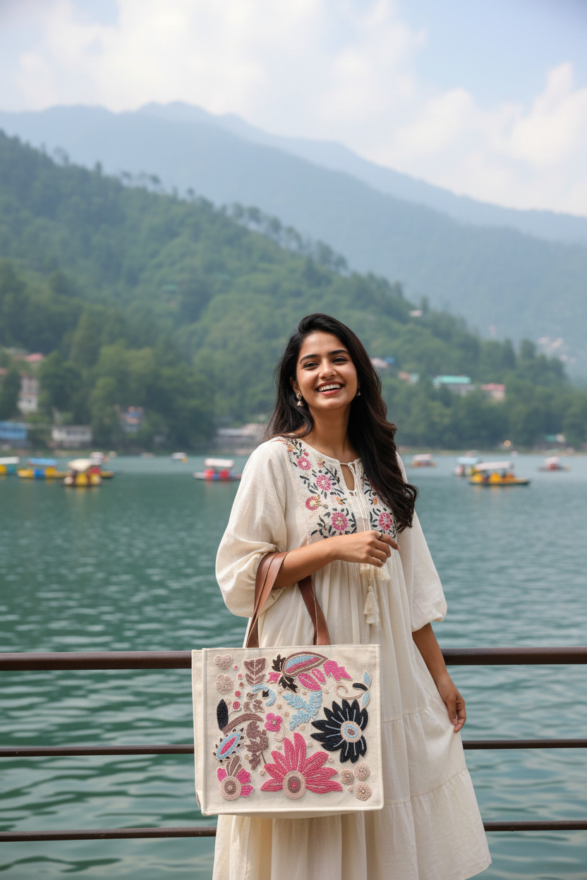 Nainital Lake - Floral Bag