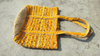 Yellow And Jute Premium Yellow Multi And Jute And Cotton Bags For Home Decor