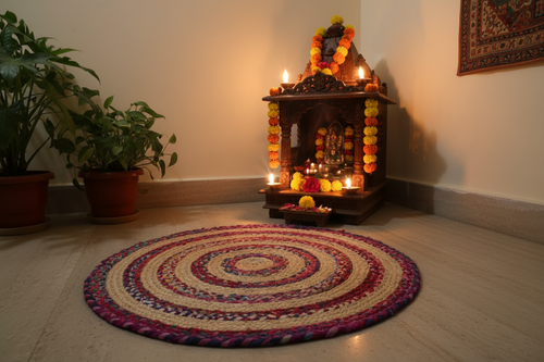 Round Jute Rug - Home Temple