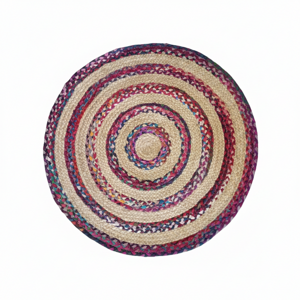 Artisan Circular Multi-Tone Jute Rug